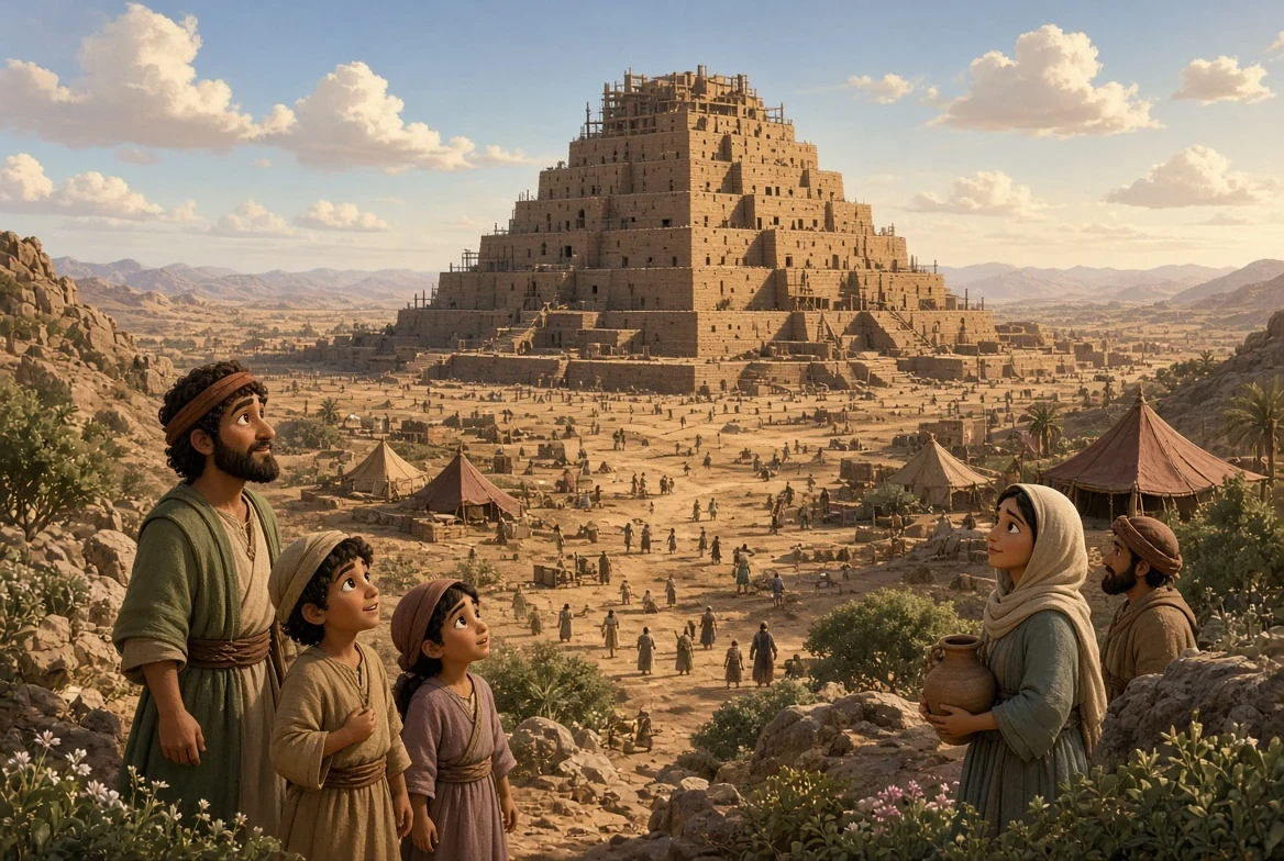 The unfinished tower above the plain of Shinar